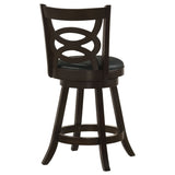 Calecita Wood Swivel Counter Stool Cappuccino (Set of 2) - Tampa Furniture Outlet