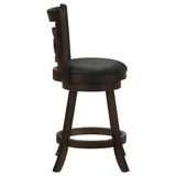 Calecita Wood Swivel Counter Stool Cappuccino (Set of 2) - Tampa Furniture Outlet