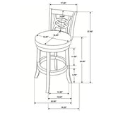 Calecita Wood Swivel Counter Stool Cappuccino (Set of 2) - Tampa Furniture Outlet