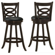 Tampa Furniture Outlet - Coaster - Calecita Wood Swivel Bar Chair Cappuccino (Set of 2) - 101930