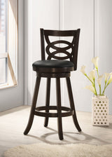 Calecita Wood Swivel Bar Chair Cappuccino (Set of 2) - Tampa Furniture Outlet