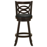 Calecita Wood Swivel Bar Chair Cappuccino (Set of 2) - Tampa Furniture Outlet