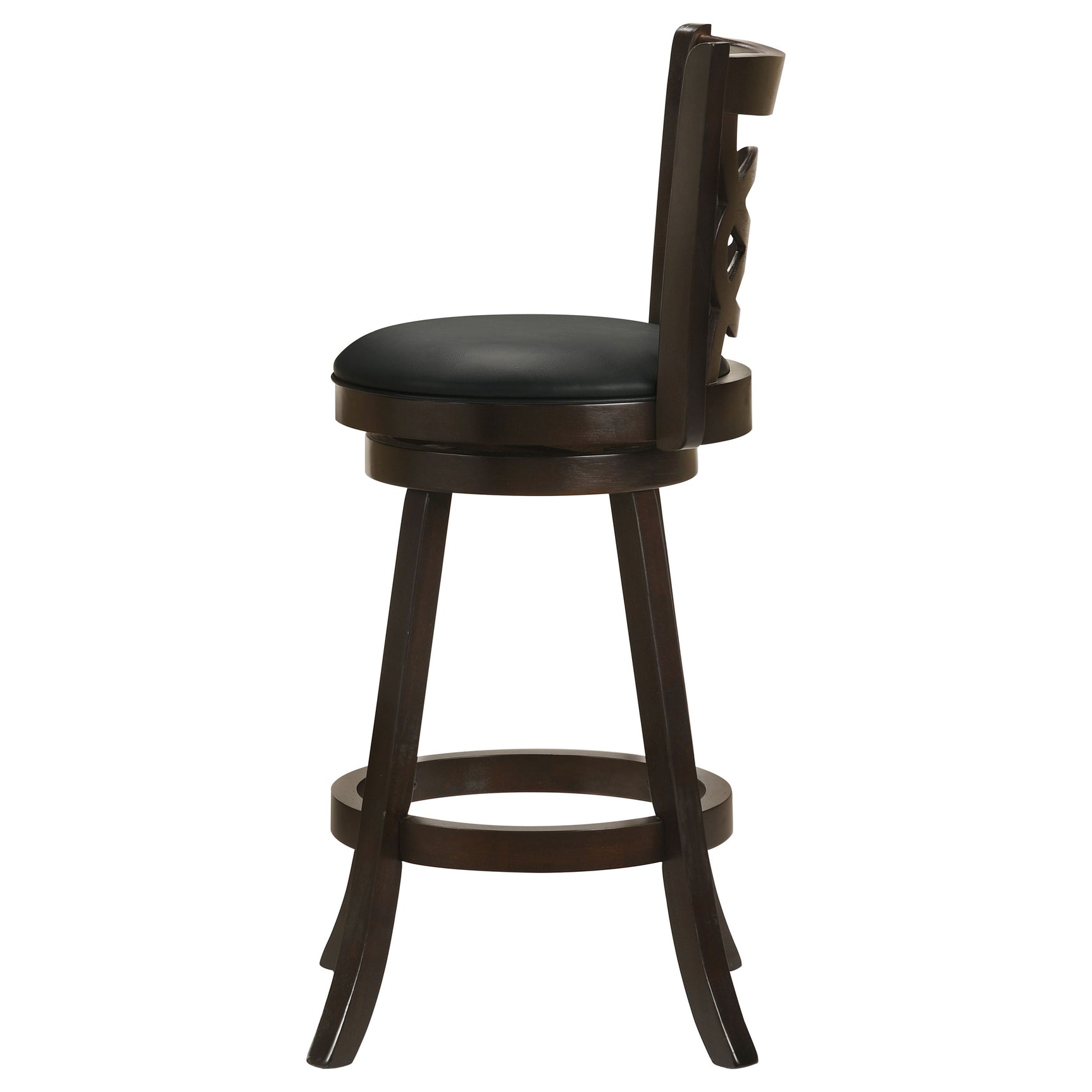 Calecita Wood Swivel Bar Chair Cappuccino (Set of 2) - Tampa Furniture Outlet