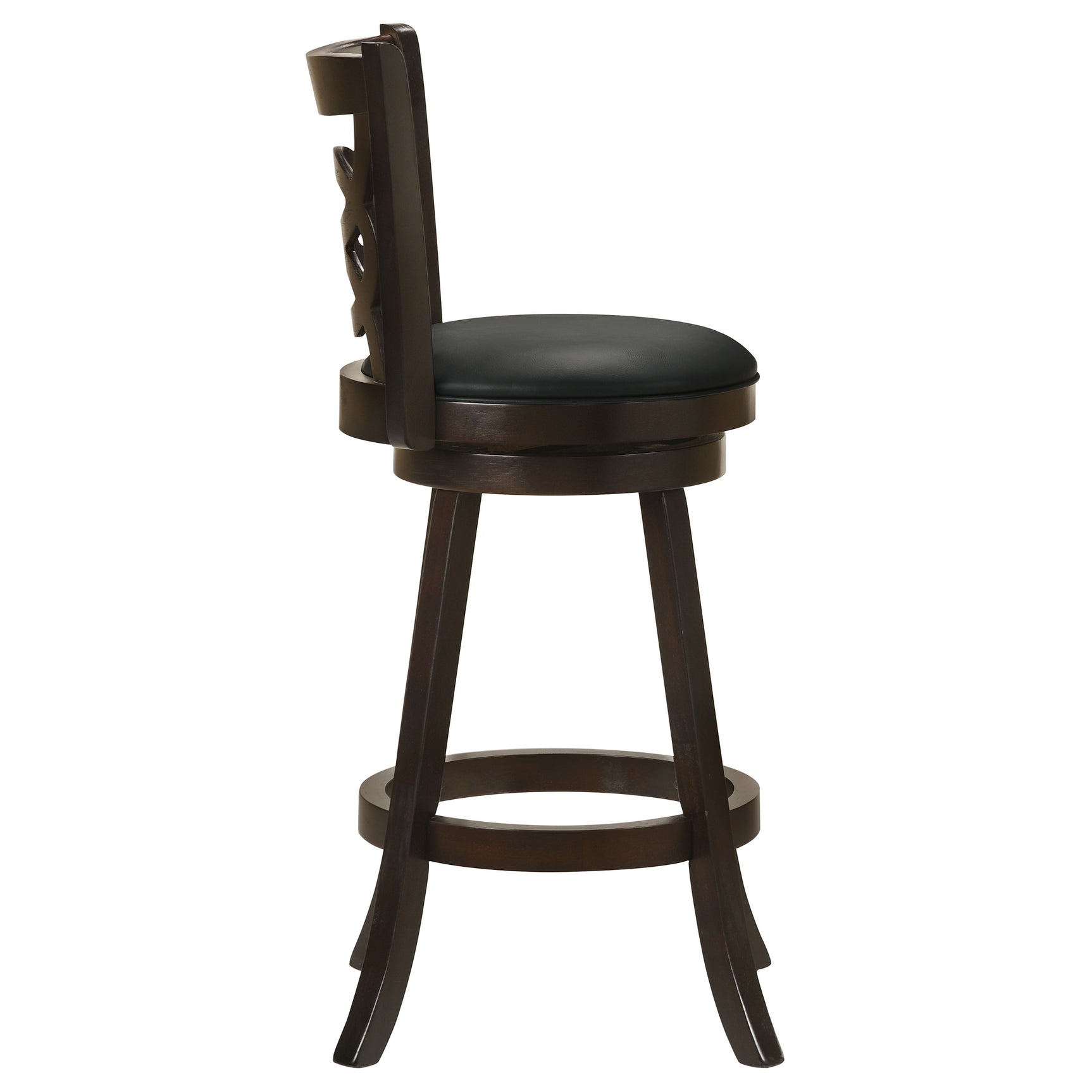 Calecita Wood Swivel Bar Chair Cappuccino (Set of 2) - Tampa Furniture Outlet