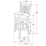 Calecita Wood Swivel Bar Chair Cappuccino (Set of 2) - Tampa Furniture Outlet