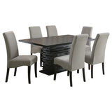 Stanton 7-piece Rectangular Dining Table Set Grey - Tampa Furniture Outlet
