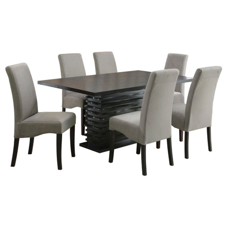 Stanton 7-piece Rectangular Dining Table Set Grey - Tampa Furniture Outlet