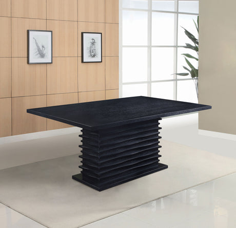 Stanton Rectangular 66-inch Dining Table Black - Tampa Furniture Outlet