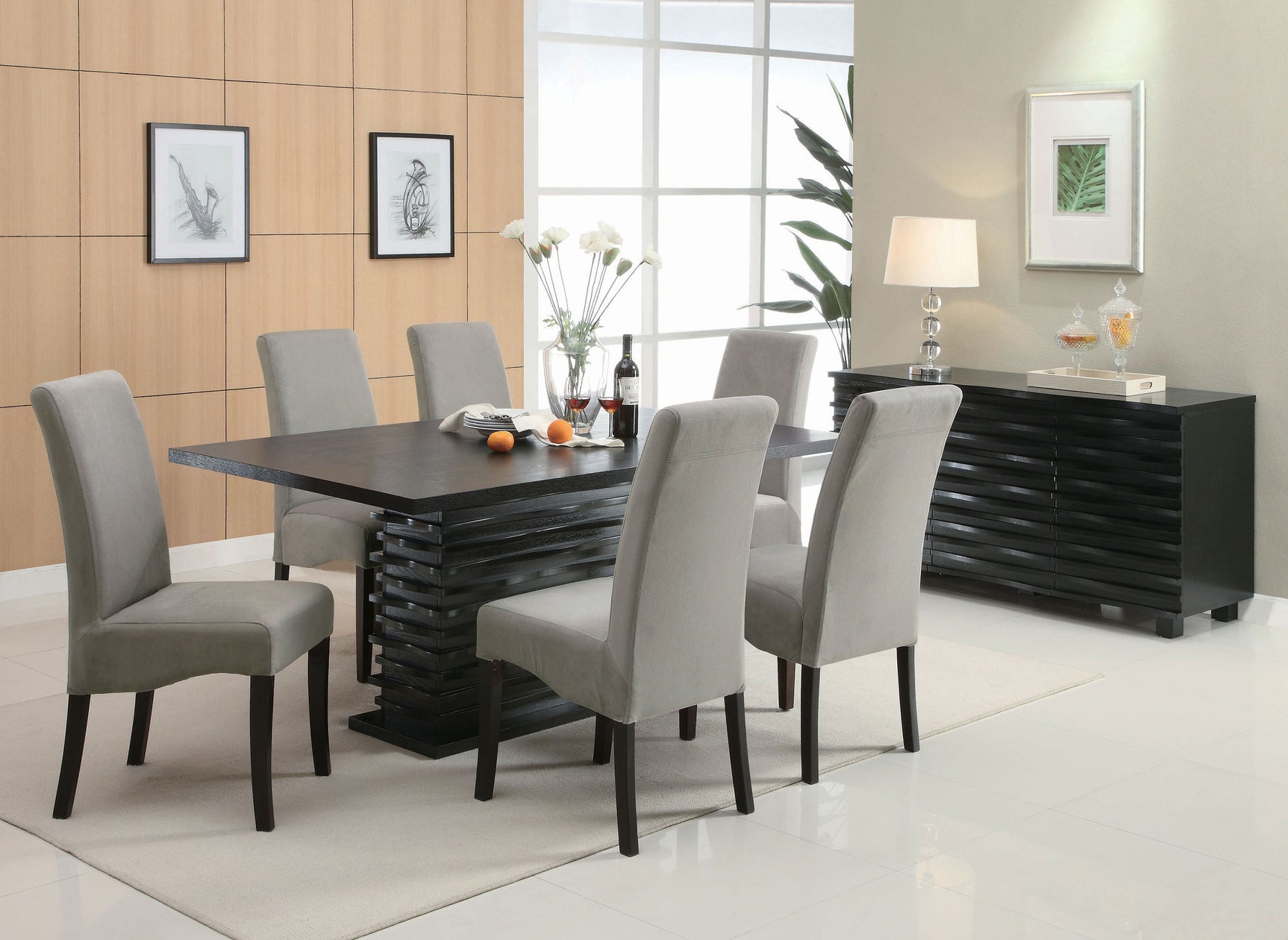 Stanton Rectangular 66-inch Dining Table Black - Tampa Furniture Outlet