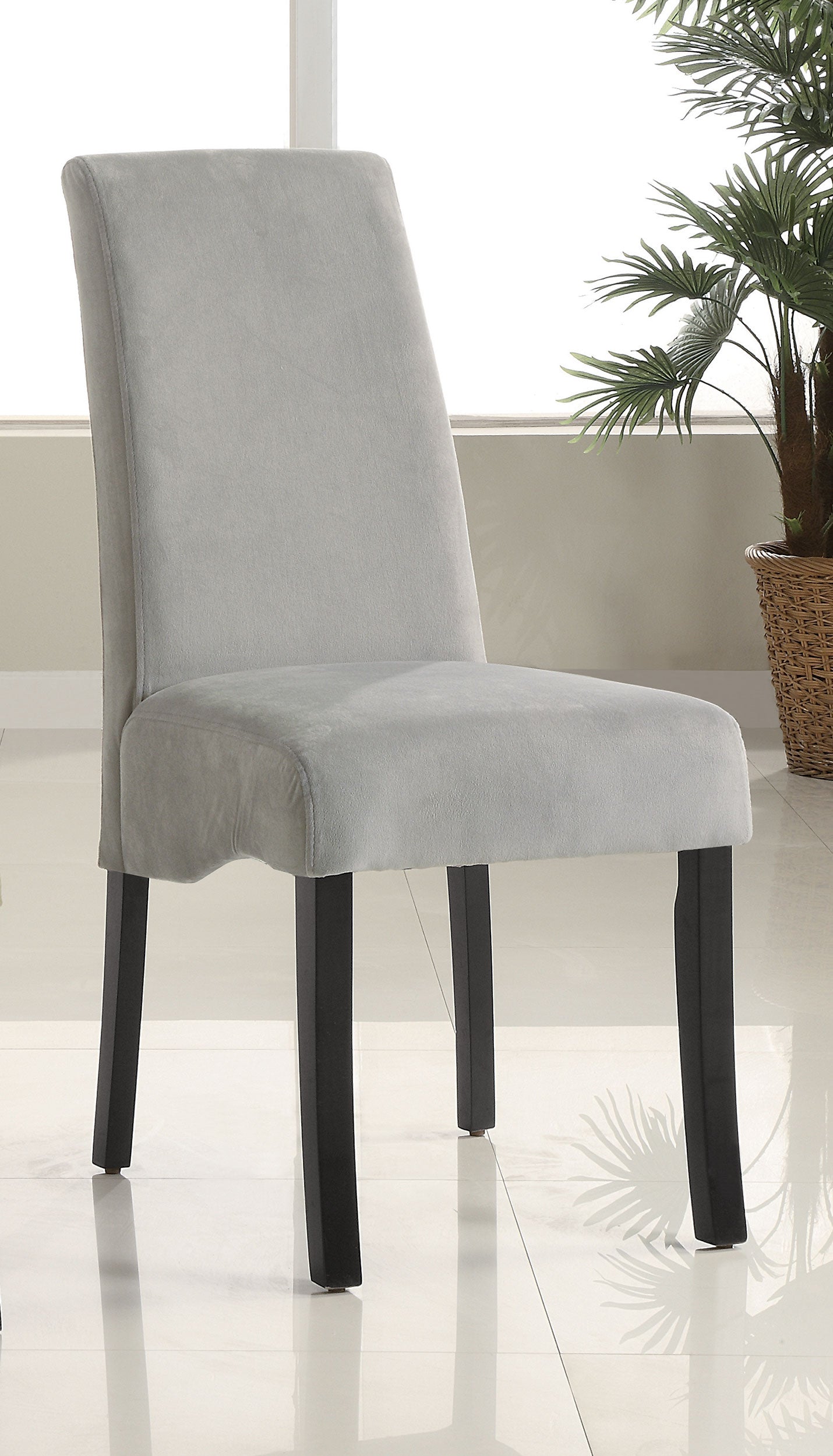 Stanton Velvet Upholstered Dining Side Chair Grey (Set of 2) - Tampa Furniture Outlet