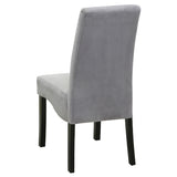 Stanton Velvet Upholstered Dining Side Chair Grey (Set of 2) - Tampa Furniture Outlet