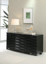 Stanton 3-drawer Sideboard Buffet Storage Cabinet Black - Tampa Furniture Outlet