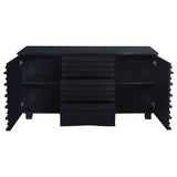 Stanton 3-drawer Sideboard Buffet Storage Cabinet Black - Tampa Furniture Outlet
