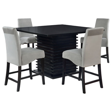 Stanton 5-piece Square Counter Height Dining Table Set Grey - Tampa Furniture Outlet