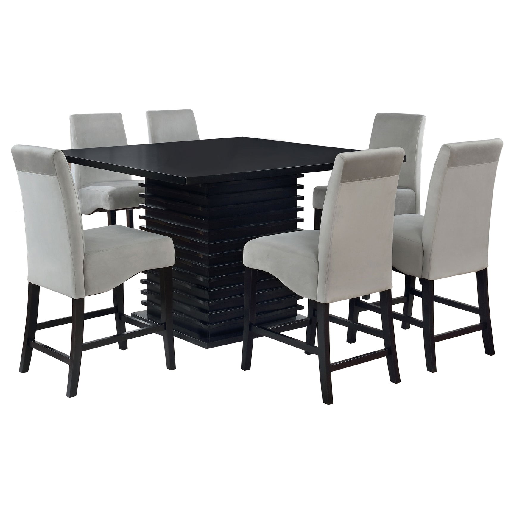 Stanton 7-piece Square Counter Height Dining Table Set Grey - Tampa Furniture Outlet