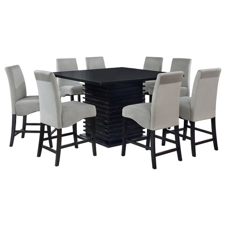Stanton 9-piece Square Counter Height Dining Table Set Grey - Tampa Furniture Outlet