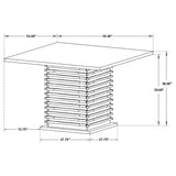 Stanton Square 54-inch Counter Height Dining Table Black - Tampa Furniture Outlet