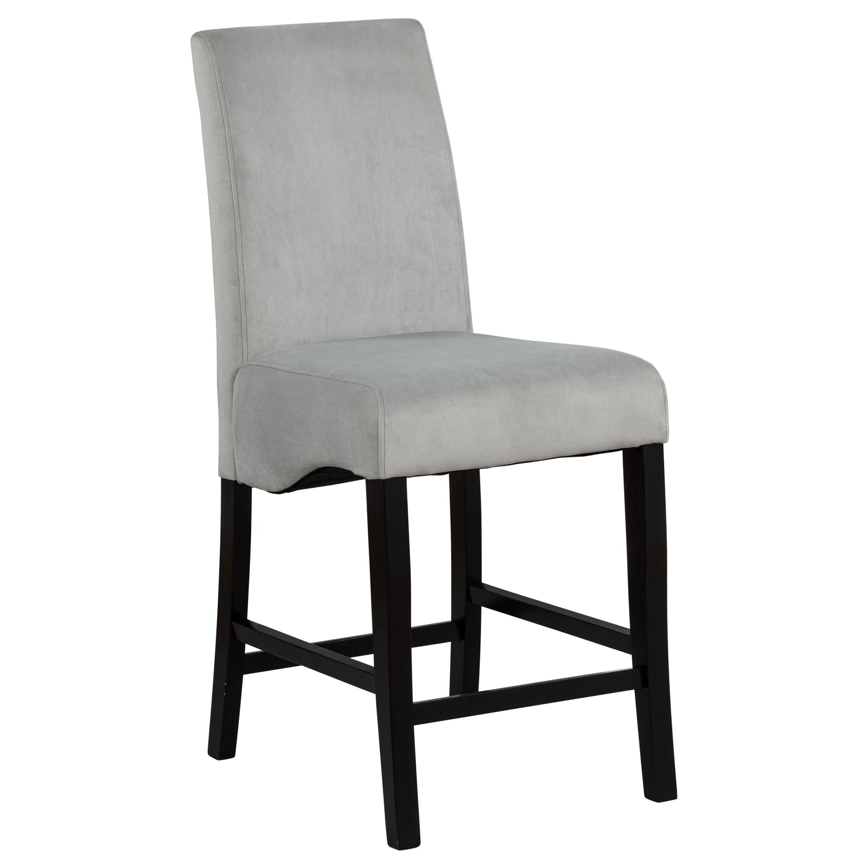 Stanton Velvet Upholstered Counter Chair Grey (Set of 2) - Tampa Furniture Outlet