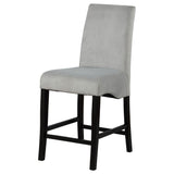 Stanton Velvet Upholstered Counter Chair Grey (Set of 2) - Tampa Furniture Outlet
