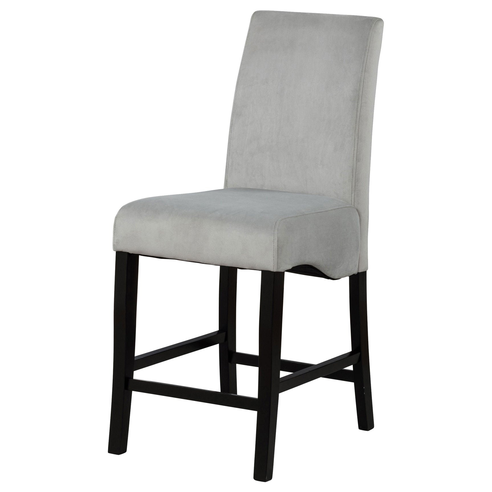 Stanton Velvet Upholstered Counter Chair Grey (Set of 2) - Tampa Furniture Outlet