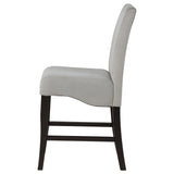 Stanton Velvet Upholstered Counter Chair Grey (Set of 2) - Tampa Furniture Outlet
