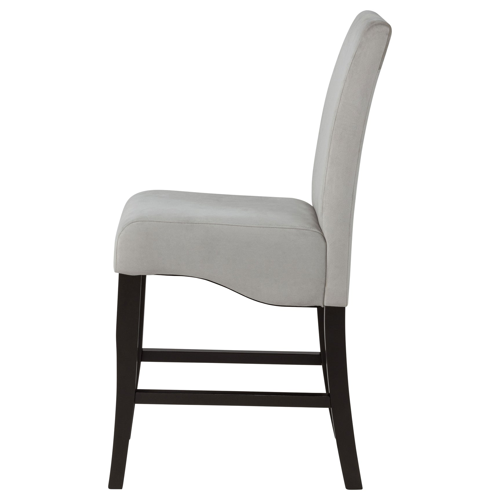 Stanton Velvet Upholstered Counter Chair Grey (Set of 2) - Tampa Furniture Outlet