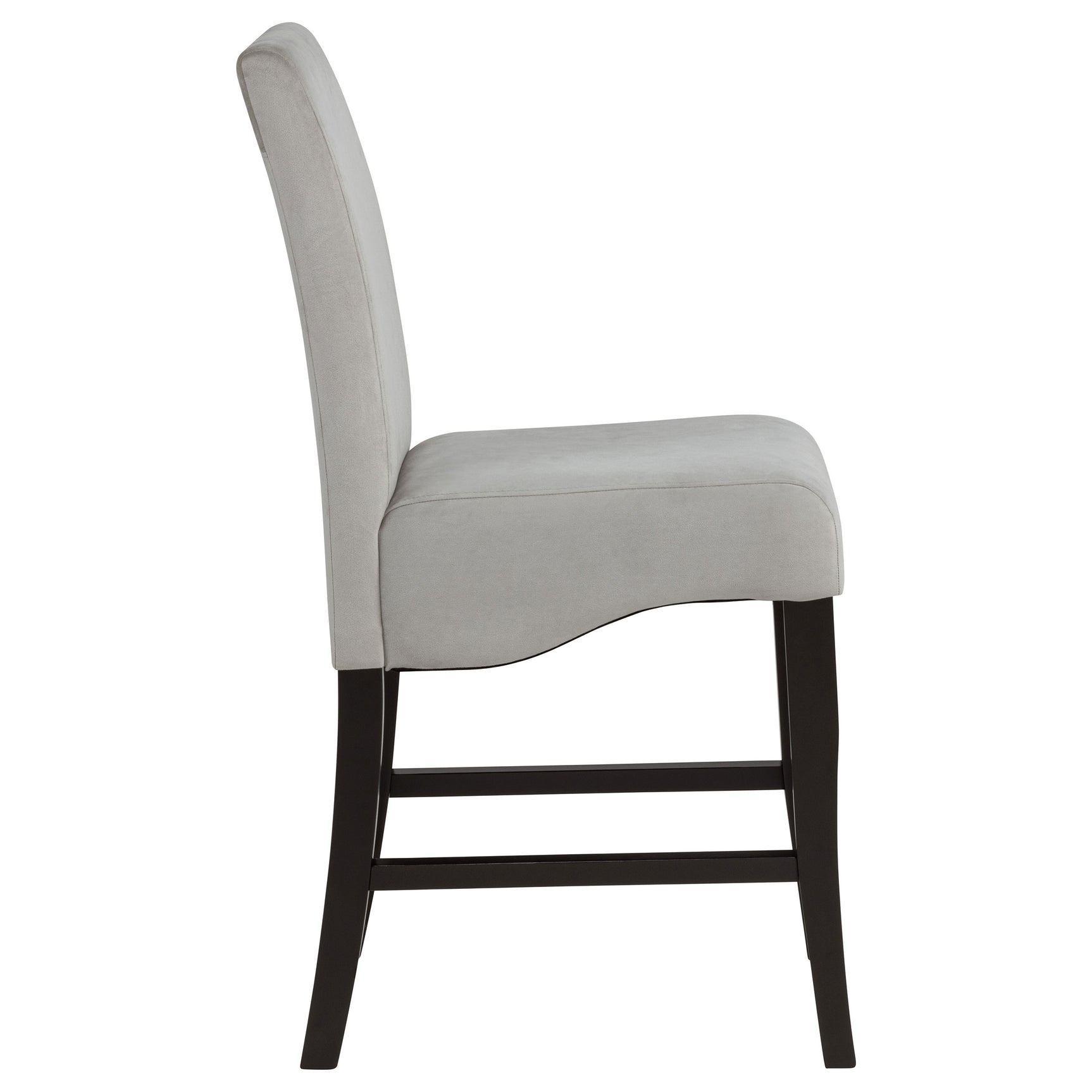 Stanton Velvet Upholstered Counter Chair Grey (Set of 2) - Tampa Furniture Outlet