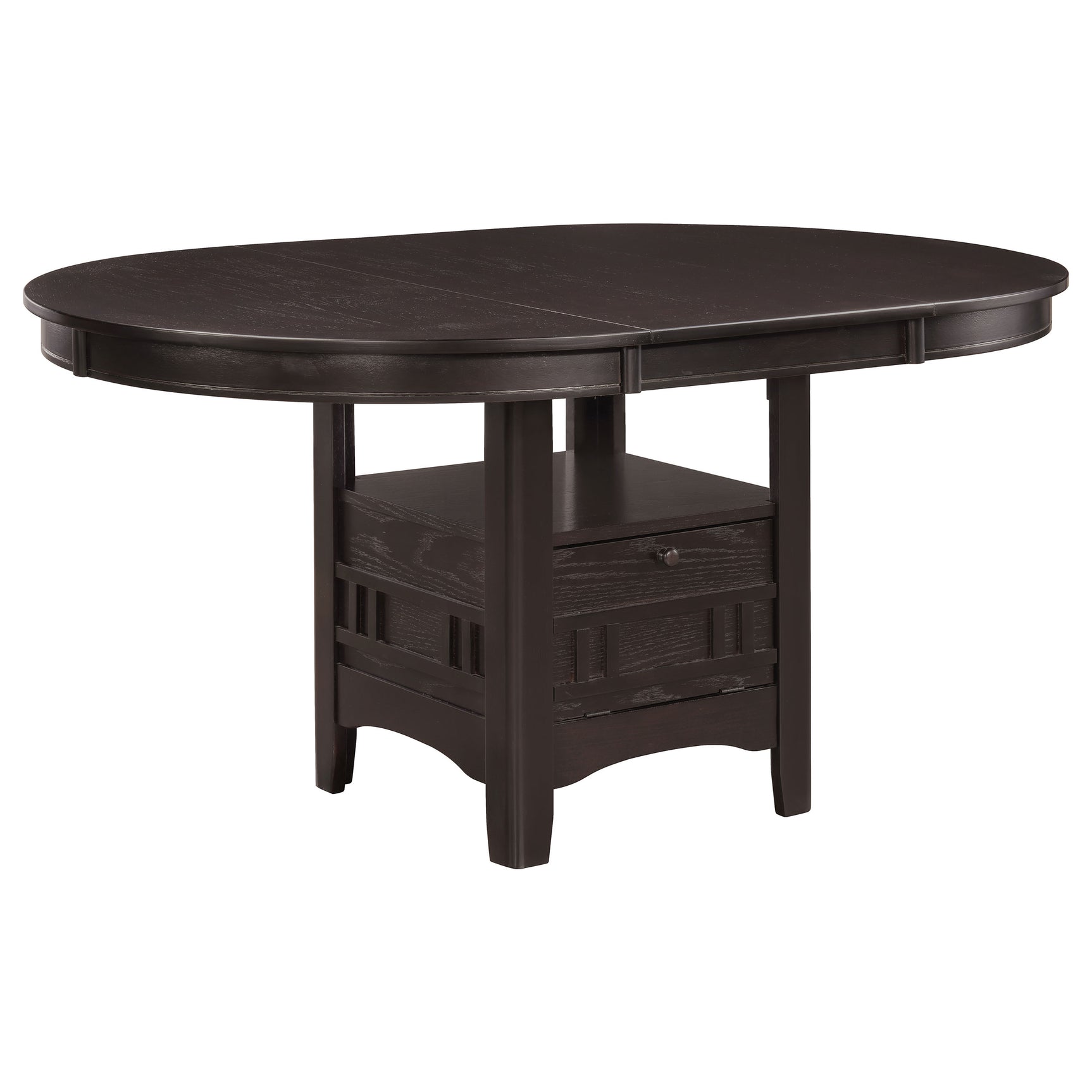 Lavon 5-piece Oval Extension Leaf Dining Set Espresso - Tampa Furniture Outlet
