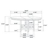 Lavon 5-piece Oval Extension Leaf Dining Set Espresso - Tampa Furniture Outlet