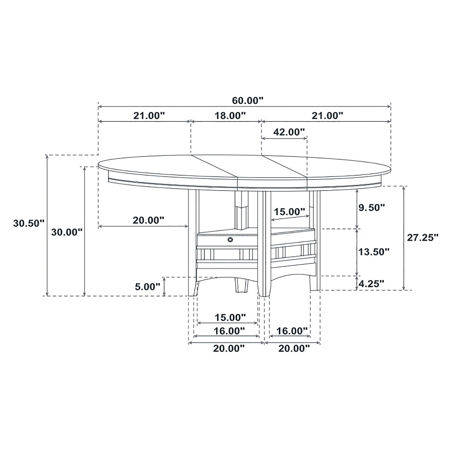 Lavon 5-piece Oval Extension Leaf Dining Set Espresso - Tampa Furniture Outlet