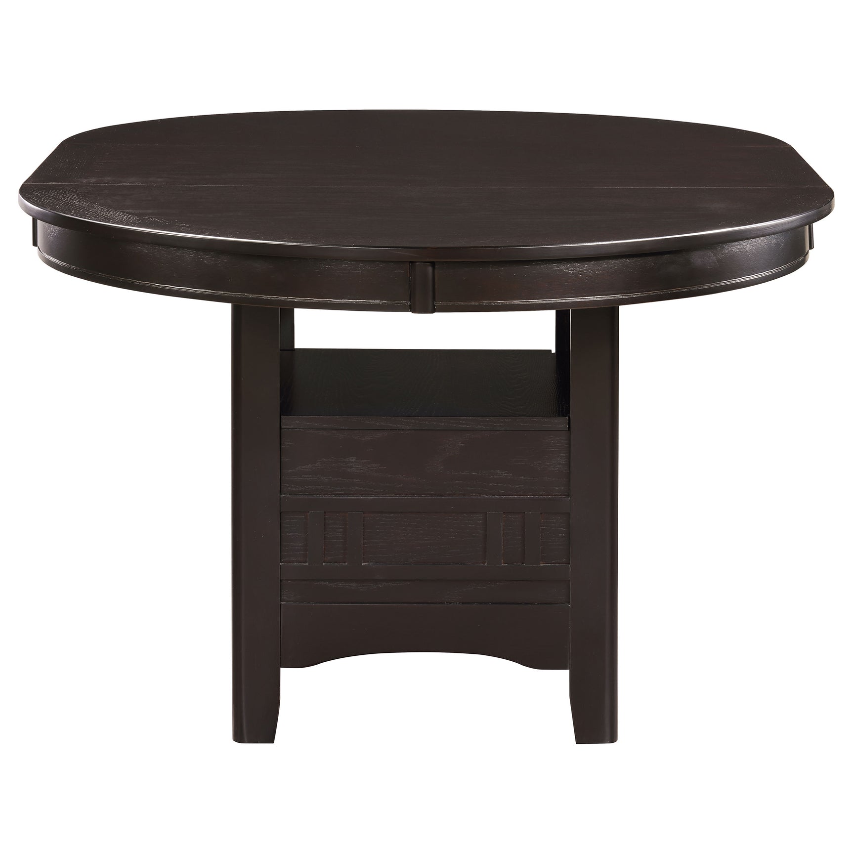 Lavon Oval 60-inch Wood Extension Leaf Dining Table Espresso - Tampa Furniture Outlet