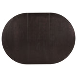 Lavon Oval 60-inch Wood Extension Leaf Dining Table Espresso - Tampa Furniture Outlet
