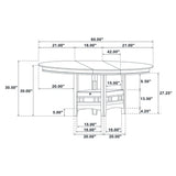 Lavon Oval 60-inch Wood Extension Leaf Dining Table Espresso - Tampa Furniture Outlet