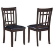 Tampa Furniture Outlet - Coaster - Lavon Wood Dining Side Chair Black and Espresso (Set of 2) - 102672