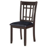 Lavon Wood Dining Side Chair Black and Espresso (Set of 2) - Tampa Furniture Outlet