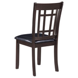 Lavon Wood Dining Side Chair Black and Espresso (Set of 2) - Tampa Furniture Outlet