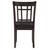 Lavon Wood Dining Side Chair Black and Espresso (Set of 2) - Tampa Furniture Outlet