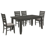 Dalila 5-piece Rectangular Dining Table Set Dark Grey - Tampa Furniture Outlet