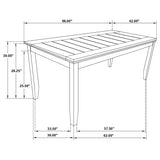 Dalila Rectangular 66-inch Wood Dining Table Dark Grey - Tampa Furniture Outlet