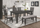 Dalila Rectangular 66-inch Wood Dining Table Dark Grey - Tampa Furniture Outlet
