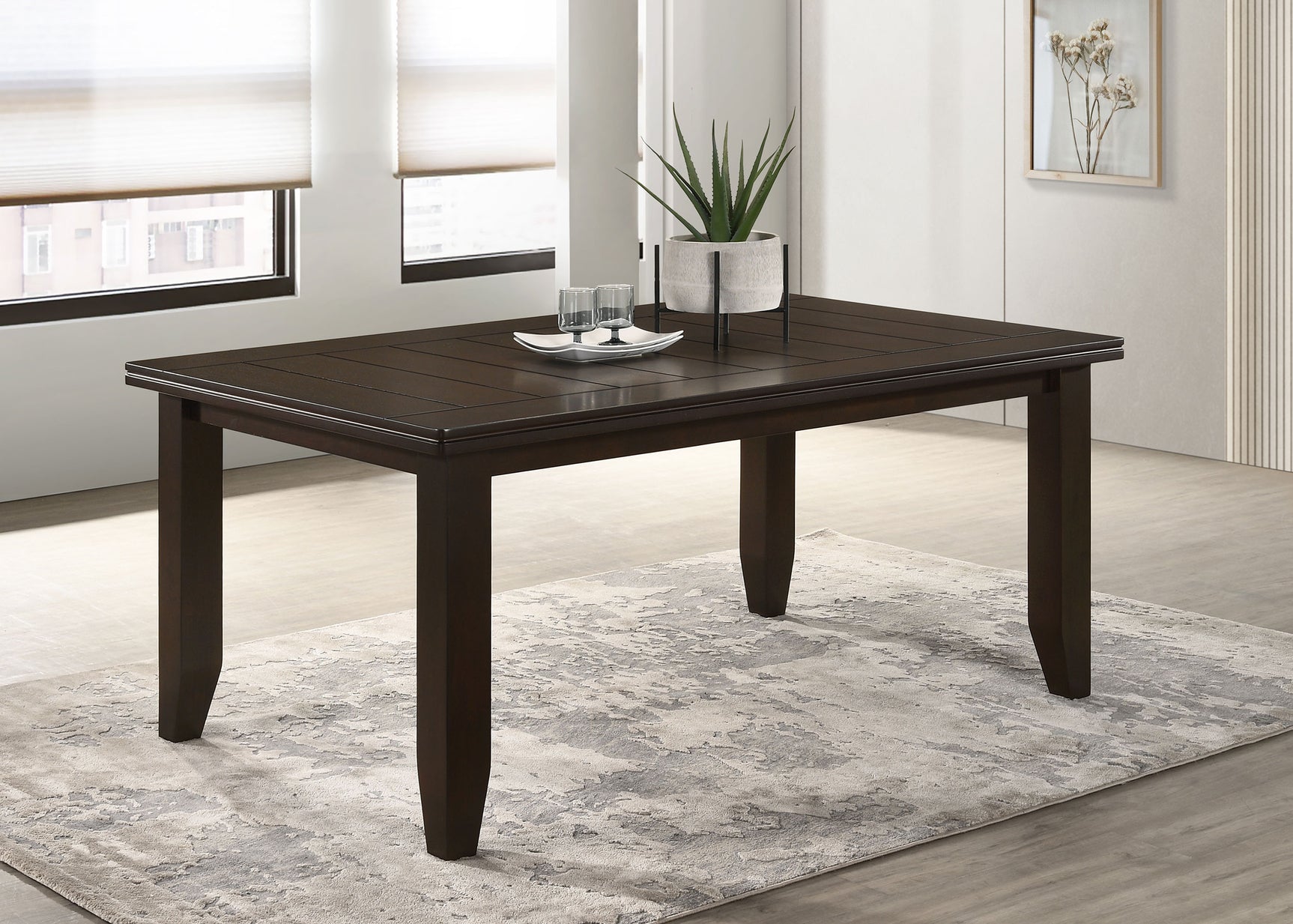 Dalila Rectangular 66-inch Wood Dining Table Cappuccino - Tampa Furniture Outlet