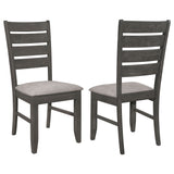Tampa Furniture Outlet - Coaster - Dalila Wood Dining Side Chair Dark Grey (Set of 2) - 102722GRY