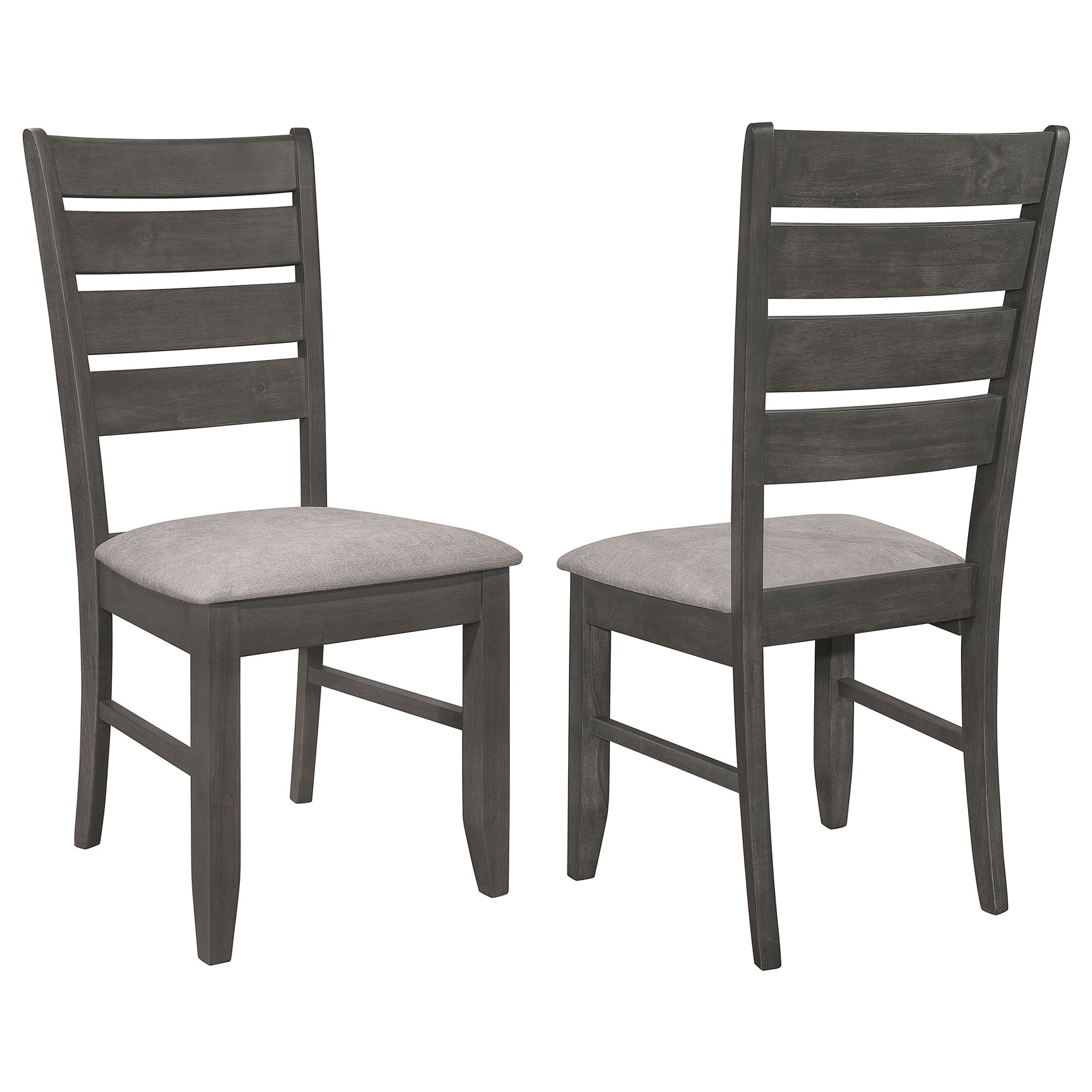 Tampa Furniture Outlet - Coaster - Dalila Wood Dining Side Chair Dark Grey (Set of 2) - 102722GRY