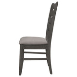 Dalila Wood Dining Side Chair Dark Grey (Set of 2) - Tampa Furniture Outlet