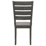 Dalila Wood Dining Side Chair Dark Grey (Set of 2) - Tampa Furniture Outlet