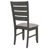Dalila Wood Dining Side Chair Dark Grey (Set of 2) - Tampa Furniture Outlet