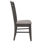 Dalila Wood Dining Side Chair Dark Grey (Set of 2) - Tampa Furniture Outlet