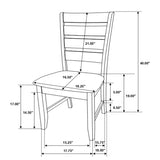 Dalila Wood Dining Side Chair Dark Grey (Set of 2) - Tampa Furniture Outlet