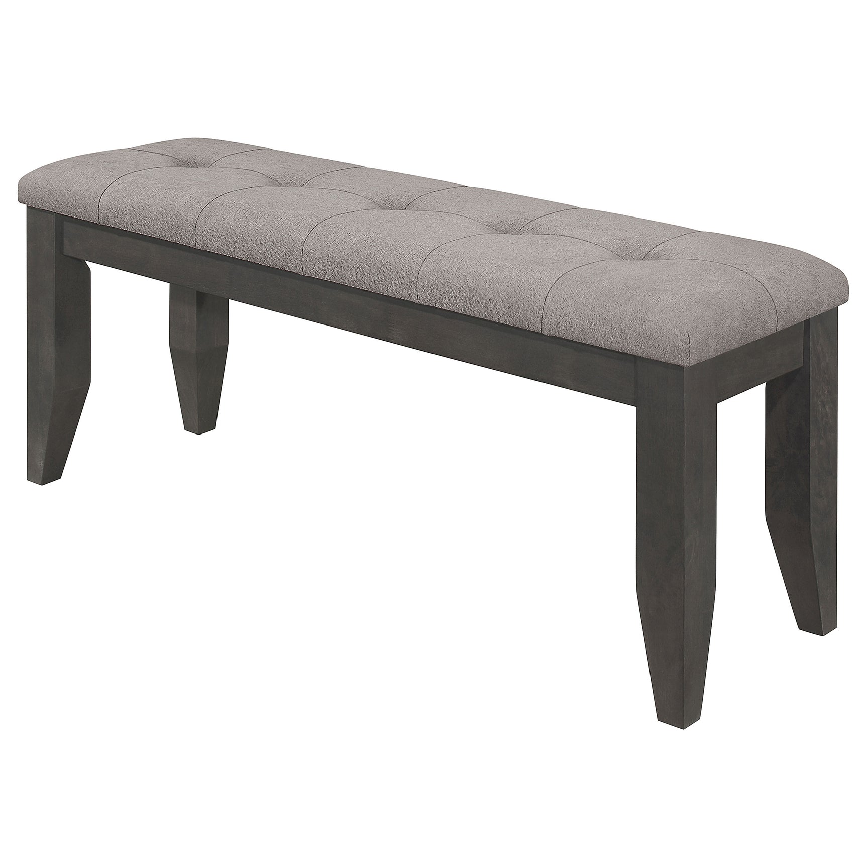 Dalila Fabric Upholstered Wood Dining Bench Dark Grey - Tampa Furniture Outlet