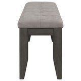 Dalila Fabric Upholstered Wood Dining Bench Dark Grey - Tampa Furniture Outlet